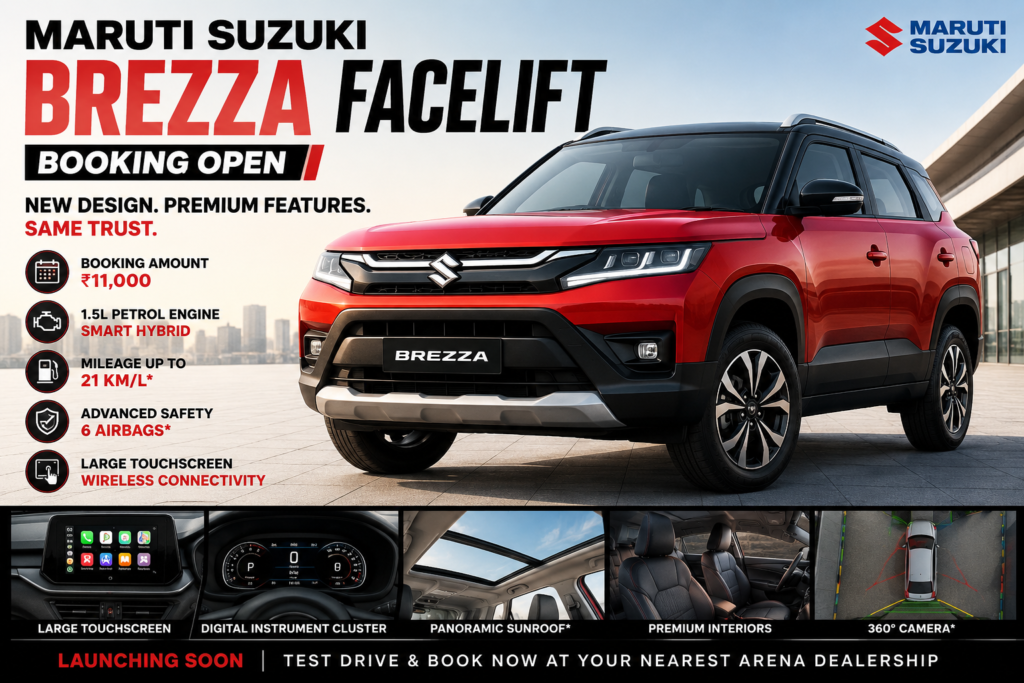 Maruti Suzuki Brezza Facelift Booking Open